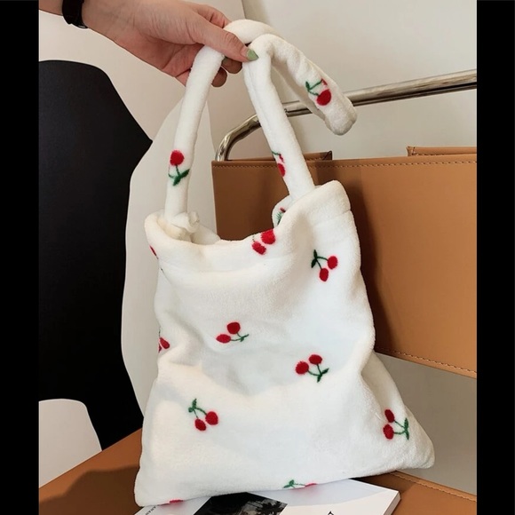 SHEIN Cherry Graphic Fluffy Shoulder Bag - Picture 7 of 12